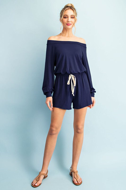 Off the Shoulder Romper Off the Shoulder Romper