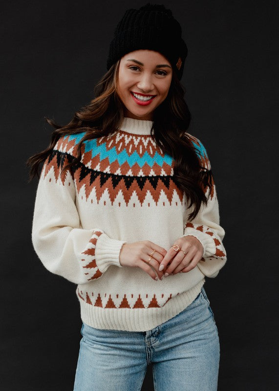 Malin Fair Isle Knit Sweater Malin Fair Isle Knit Sweater