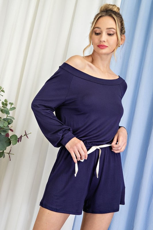 Off the Shoulder Romper Off the Shoulder Romper
