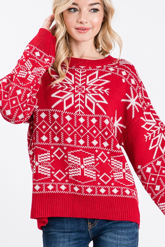 Snowflake Holiday Knit Sweater Snowflake Holiday Knit Sweater