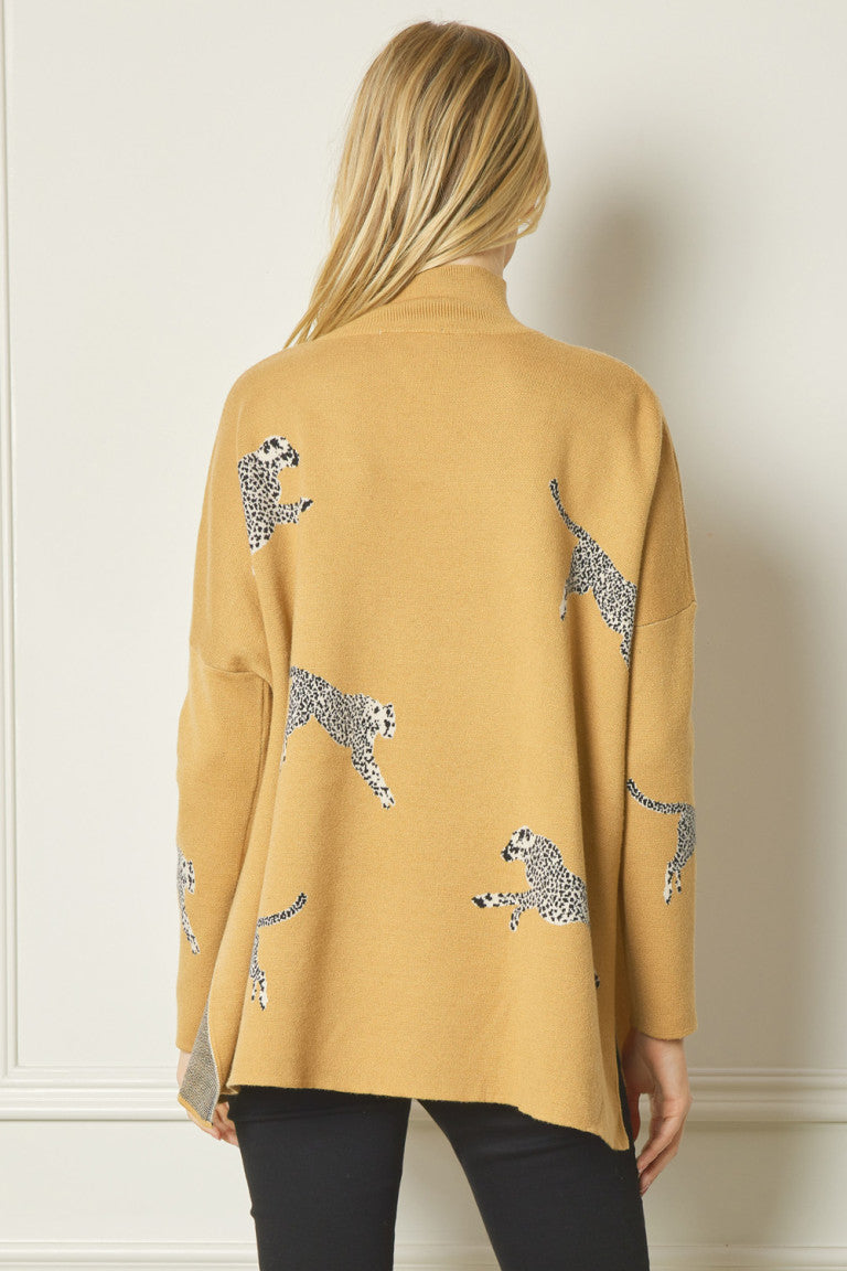Cheetah Print Knit Sweater Cheetah Print Knit Sweater